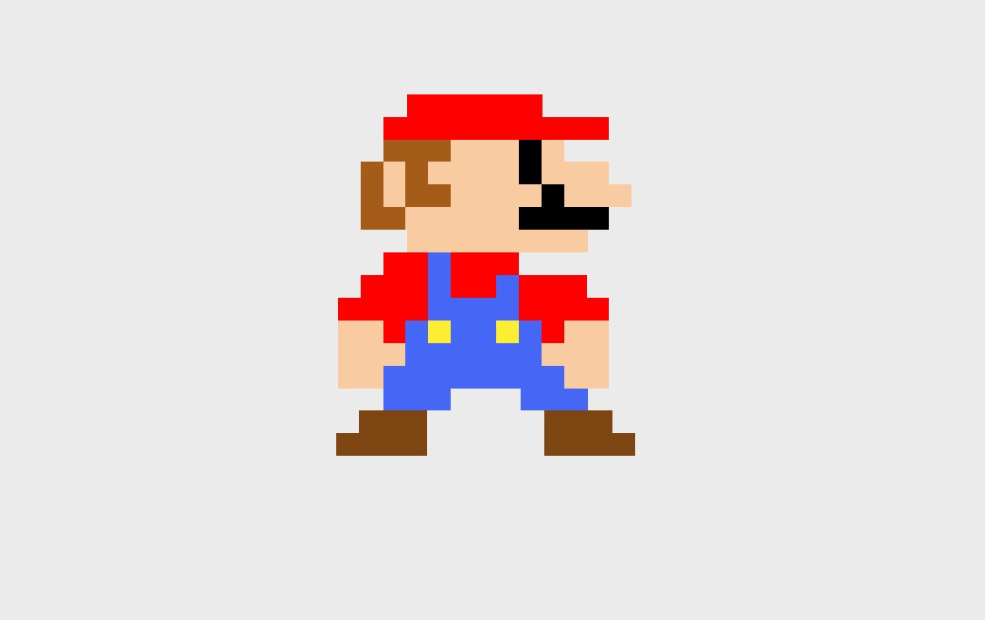 Capture d'écran du pixel art de mario